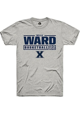 Bella Ward  Xavier Musketeers Ash Rally NIL Stacked Box Short Sleeve T Shirt