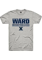 Bella Ward  Xavier Musketeers Ash Rally NIL Stacked Box Short Sleeve T Shirt