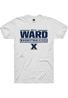 Bella Ward  Xavier Musketeers White Rally NIL Stacked Box Short Sleeve T Shirt