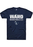 Bella Ward  Xavier Musketeers Navy Blue Rally NIL Stacked Box Short Sleeve T Shirt