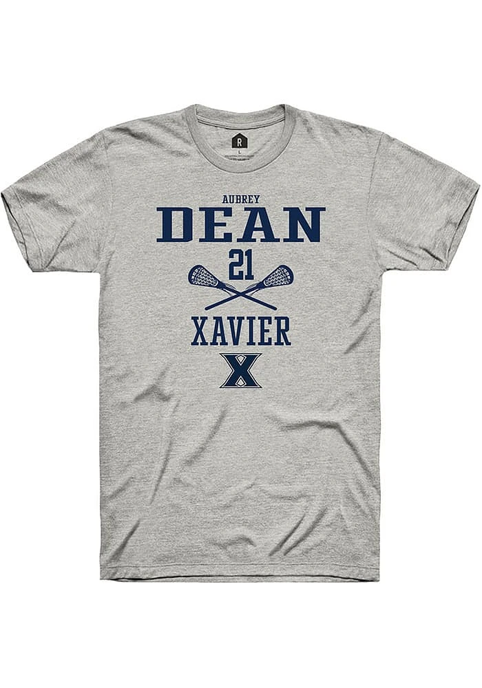 Aubrey Dean  Xavier Musketeers Ash Rally NIL Sport Icon Short Sleeve T Shirt