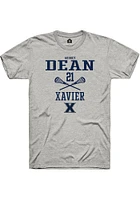 Aubrey Dean  Xavier Musketeers Ash Rally NIL Sport Icon Short Sleeve T Shirt