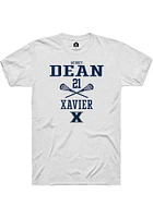 Aubrey Dean  Xavier Musketeers White Rally NIL Sport Icon Short Sleeve T Shirt