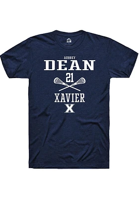 Aubrey Dean  Xavier Musketeers Navy Blue Rally NIL Sport Icon Short Sleeve T Shirt