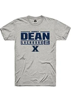 Aubrey Dean  Xavier Musketeers Ash Rally NIL Stacked Box Short Sleeve T Shirt