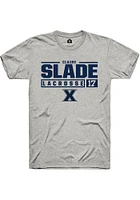 Claire Slade  Xavier Musketeers Ash Rally NIL Stacked Box Short Sleeve T Shirt