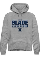 Claire Slade  Rally Xavier Musketeers Mens Graphite NIL Stacked Box Long Sleeve Hoodie