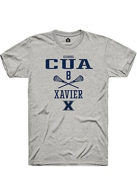 Gianna Cua  Xavier Musketeers Ash Rally NIL Sport Icon Short Sleeve T Shirt