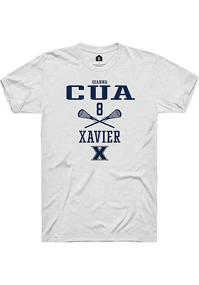 Gianna Cua  Xavier Musketeers White Rally NIL Sport Icon Short Sleeve T Shirt