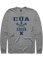 Gianna Cua  Xavier Musketeers Graphite Rally NIL Sport Icon Long Sleeve T Shirt