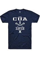 Gianna Cua  Xavier Musketeers Navy Blue Rally NIL Sport Icon Short Sleeve T Shirt