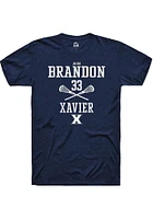 Jada Brandon  Xavier Musketeers Navy Blue Rally NIL Sport Icon Short Sleeve T Shirt