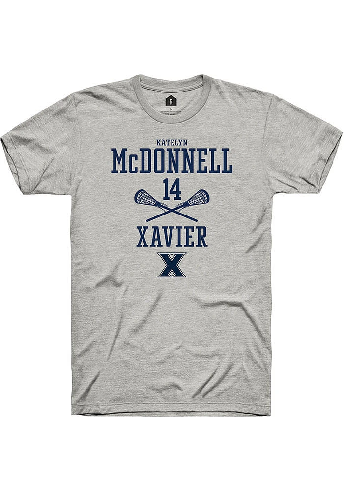 Katelyn McDonnell  Xavier Musketeers Ash Rally NIL Sport Icon Short Sleeve T Shirt