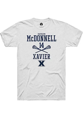 Katelyn McDonnell  Xavier Musketeers White Rally NIL Sport Icon Short Sleeve T Shirt