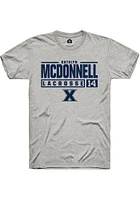 Katelyn McDonnell  Xavier Musketeers Ash Rally NIL Stacked Box Short Sleeve T Shirt