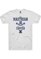 Mary Mastrian  Xavier Musketeers White Rally NIL Sport Icon Short Sleeve T Shirt