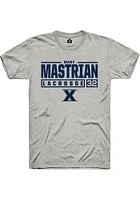 Mary Mastrian  Xavier Musketeers Ash Rally NIL Stacked Box Short Sleeve T Shirt