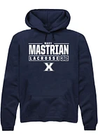 Mary Mastrian  Rally Xavier Musketeers Mens Navy Blue NIL Stacked Box Long Sleeve Hoodie