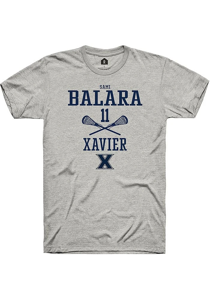Sami Balara Xavier Musketeers Ash Rally NIL Sport Icon Short Sleeve T Shirt