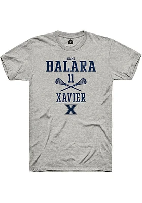 Sami Balara  Xavier Musketeers Ash Rally NIL Sport Icon Short Sleeve T Shirt