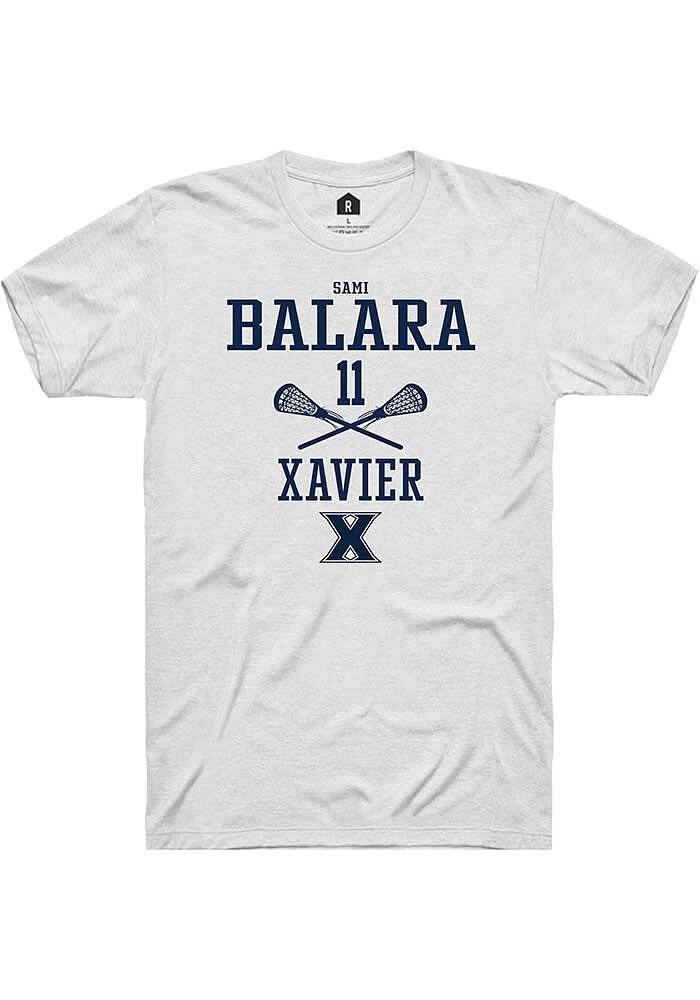 Sami Balara  Xavier Musketeers White Rally NIL Sport Icon Short Sleeve T Shirt