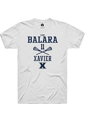 Sami Balara  Xavier Musketeers White Rally NIL Sport Icon Short Sleeve T Shirt