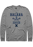 Sami Balara  Xavier Musketeers Graphite Rally NIL Sport Icon Long Sleeve T Shirt