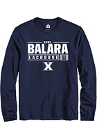 Sami Balara  Xavier Musketeers Navy Blue Rally NIL Stacked Box Long Sleeve T Shirt