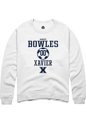 Ashley Bowles Rally Xavier Musketeers Mens NIL Sport Icon Long Sleeve Crew Sweatshirt