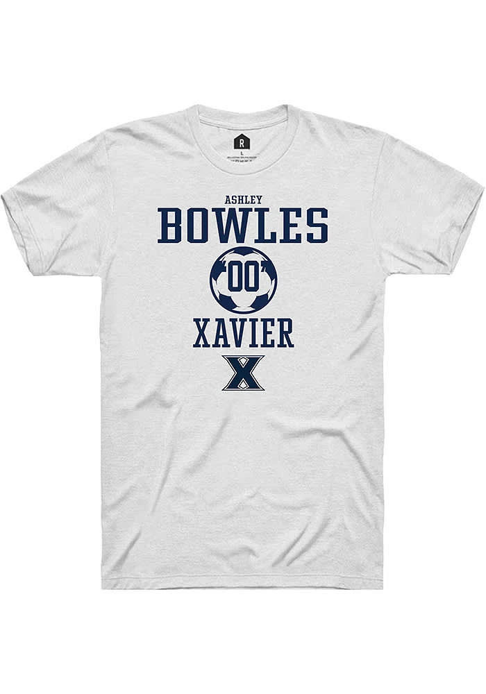 Ashley Bowles  Xavier Musketeers White Rally NIL Sport Icon Short Sleeve T Shirt