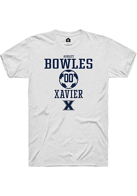 Ashley Bowles  Xavier Musketeers White Rally NIL Sport Icon Short Sleeve T Shirt