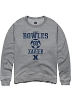 Ashley Bowles Rally Xavier Musketeers Mens NIL Sport Icon Long Sleeve Crew Sweatshirt