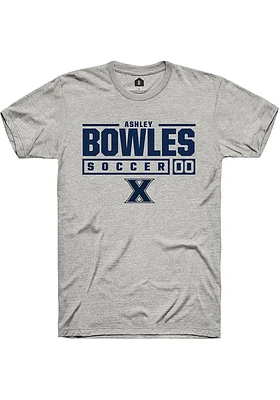 Ashley Bowles  Xavier Musketeers Ash Rally NIL Stacked Box Short Sleeve T Shirt