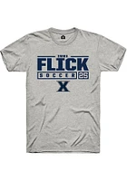 Emma Flick  Xavier Musketeers Ash Rally NIL Stacked Box Short Sleeve T Shirt