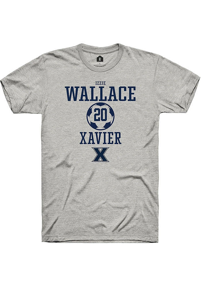 Izzie Wallace  Xavier Musketeers Ash Rally NIL Sport Icon Short Sleeve T Shirt