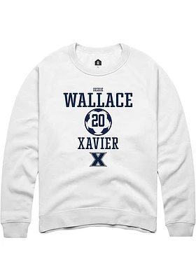 Izzie Wallace Rally Xavier Musketeers Mens NIL Sport Icon Long Sleeve Crew Sweatshirt