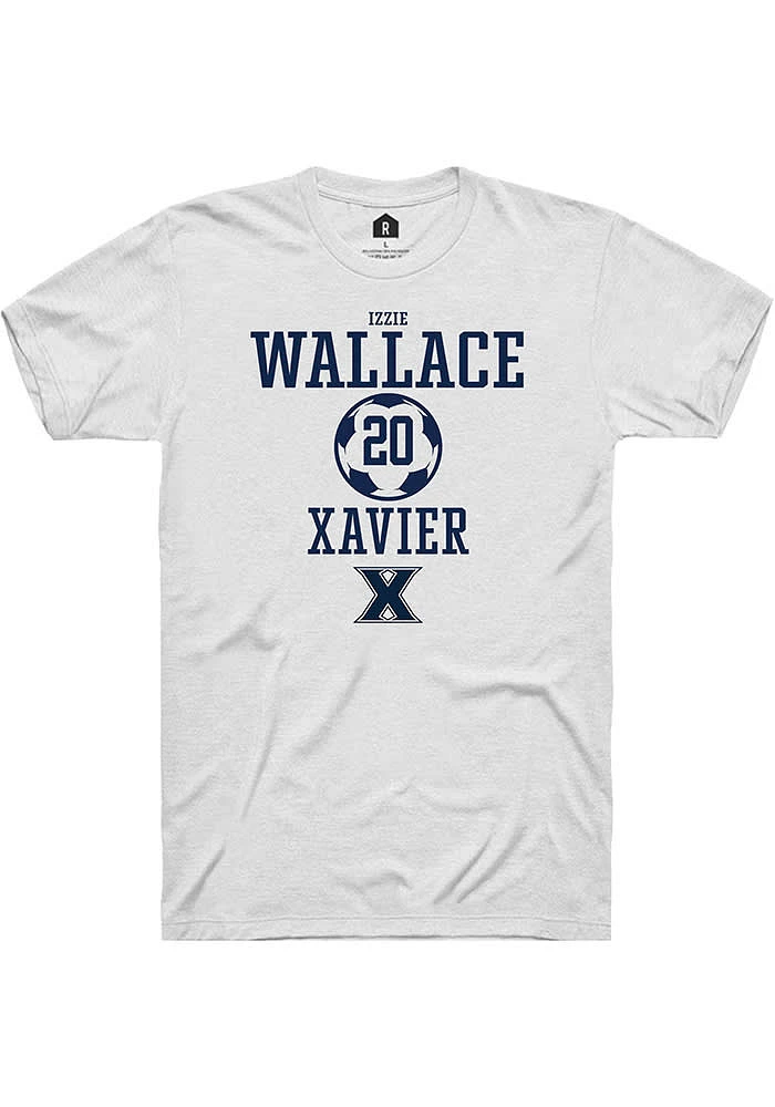 Izzie Wallace  Xavier Musketeers White Rally NIL Sport Icon Short Sleeve T Shirt