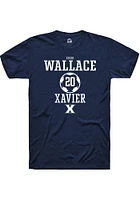 Izzie Wallace  Xavier Musketeers Navy Blue Rally NIL Sport Icon Short Sleeve T Shirt