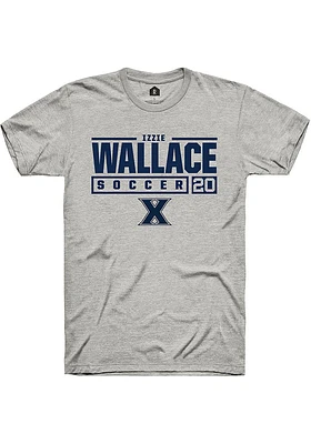 Izzie Wallace  Xavier Musketeers Ash Rally NIL Stacked Box Short Sleeve T Shirt