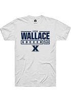 Izzie Wallace  Xavier Musketeers White Rally NIL Stacked Box Short Sleeve T Shirt