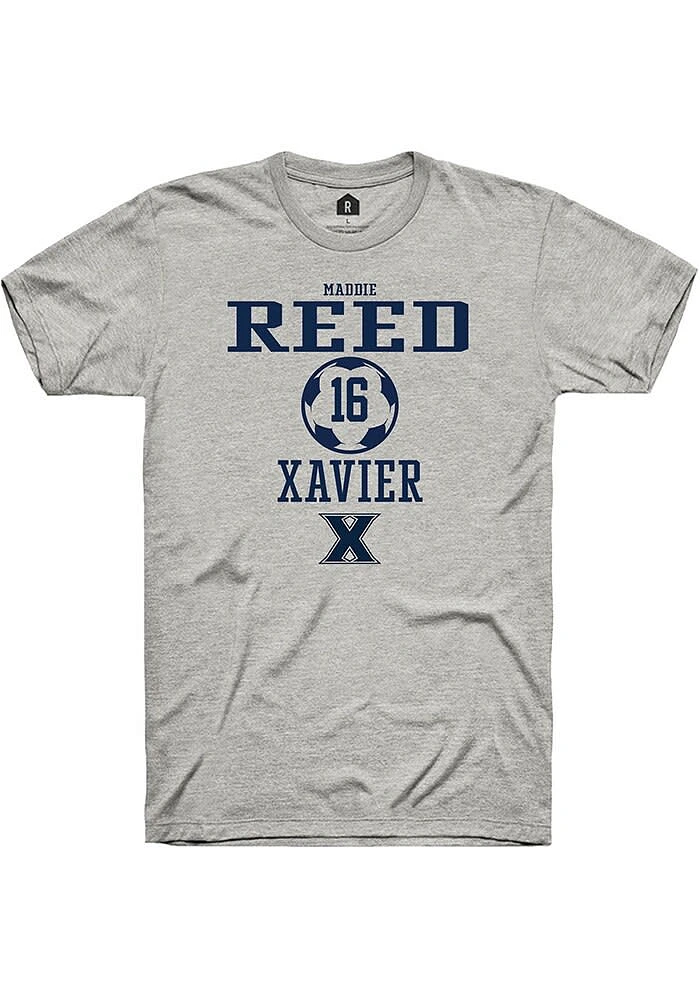 Maddie Reed  Xavier Musketeers Ash Rally NIL Sport Icon Short Sleeve T Shirt