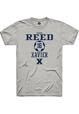 Maddie Reed  Xavier Musketeers Ash Rally NIL Sport Icon Short Sleeve T Shirt