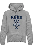 Maddie Reed  Rally Xavier Musketeers Mens Graphite NIL Sport Icon Long Sleeve Hoodie