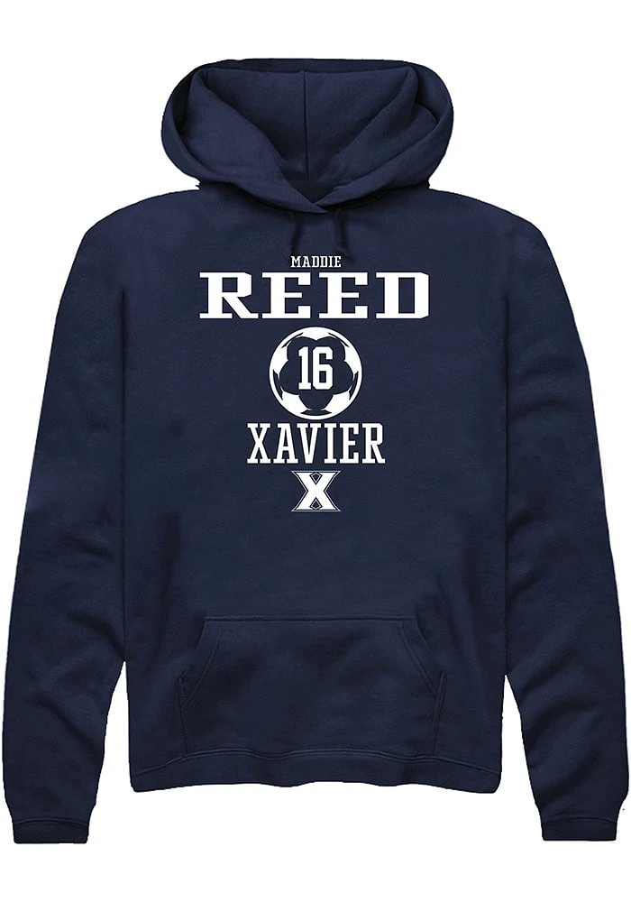 Maddie Reed  Rally Xavier Musketeers Mens Navy Blue NIL Sport Icon Long Sleeve Hoodie