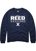 Maddie Reed  Rally Xavier Musketeers Mens Navy Blue NIL Stacked Box Long Sleeve Crew Sweatshirt