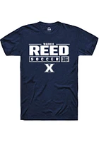 Maddie Reed  Xavier Musketeers Navy Blue Rally NIL Stacked Box Short Sleeve T Shirt