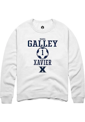 Maria Galley Rally Xavier Musketeers Mens NIL Sport Icon Long Sleeve Crew Sweatshirt