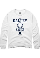 Maria Galley Rally Xavier Musketeers Mens NIL Sport Icon Long Sleeve Crew Sweatshirt