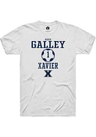 Maria Galley  Xavier Musketeers White Rally NIL Sport Icon Short Sleeve T Shirt