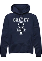 Maria Galley  Rally Xavier Musketeers Mens Navy Blue NIL Sport Icon Long Sleeve Hoodie